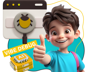 Тестирование & Vibe Debug. Охотники за багами - КИБЕРшкола программирования для детей, компьютерные курсы для школьников, начинающих и подростков - KIBERone г. Ереван